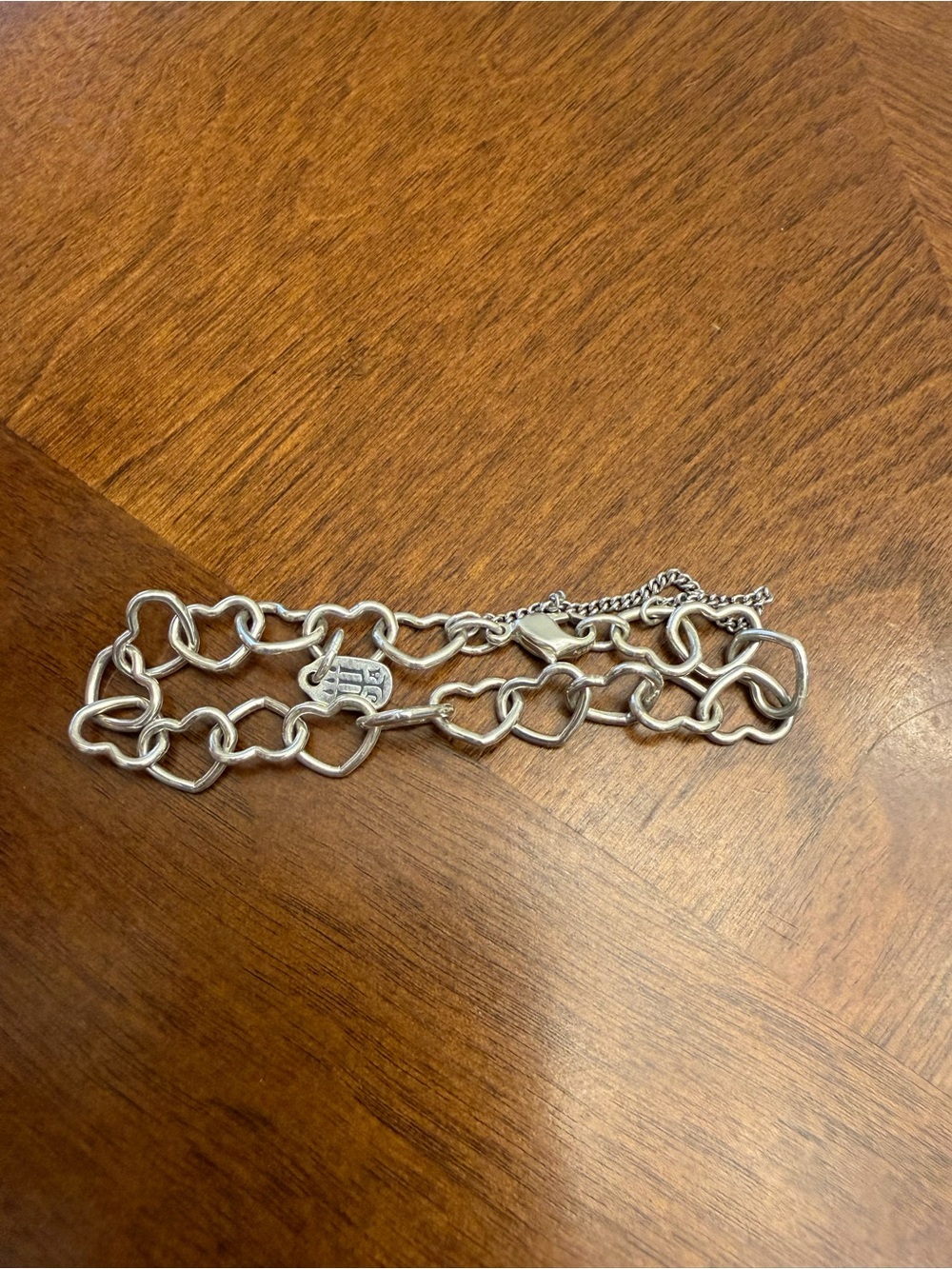 James Avery Silver Link Heart Bracelet - Picture 2 of 3